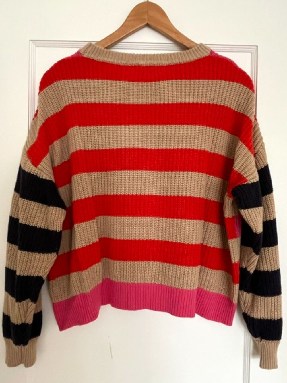 Anthropologie Little Lies Striped Knit Sweater | Size S/M - Picture 4 of 5
